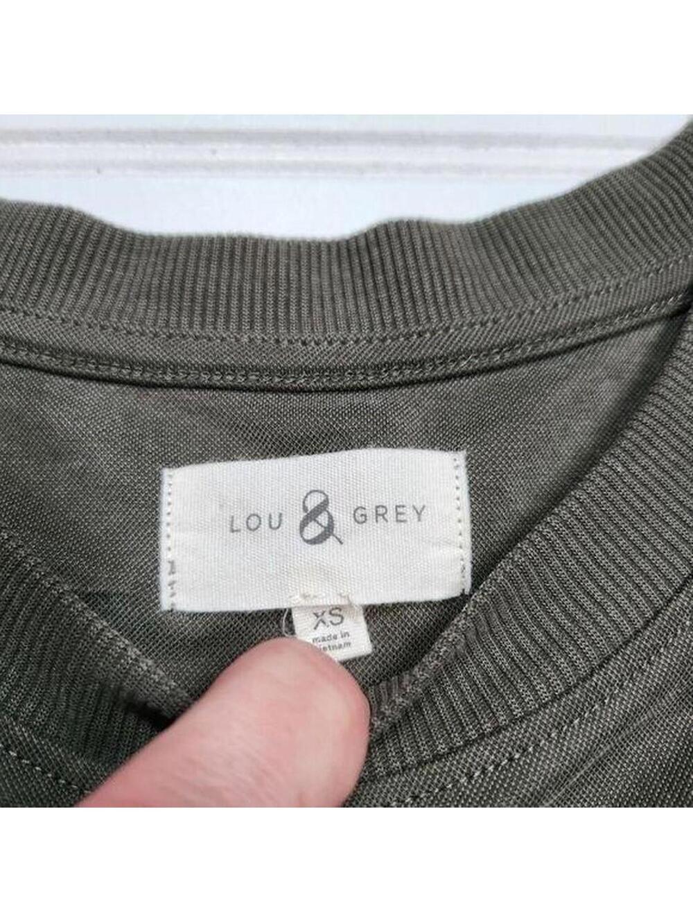 Lou & Grey Tank Dress Sleeveless Casual Comfy Olive Green Maxi Size XS